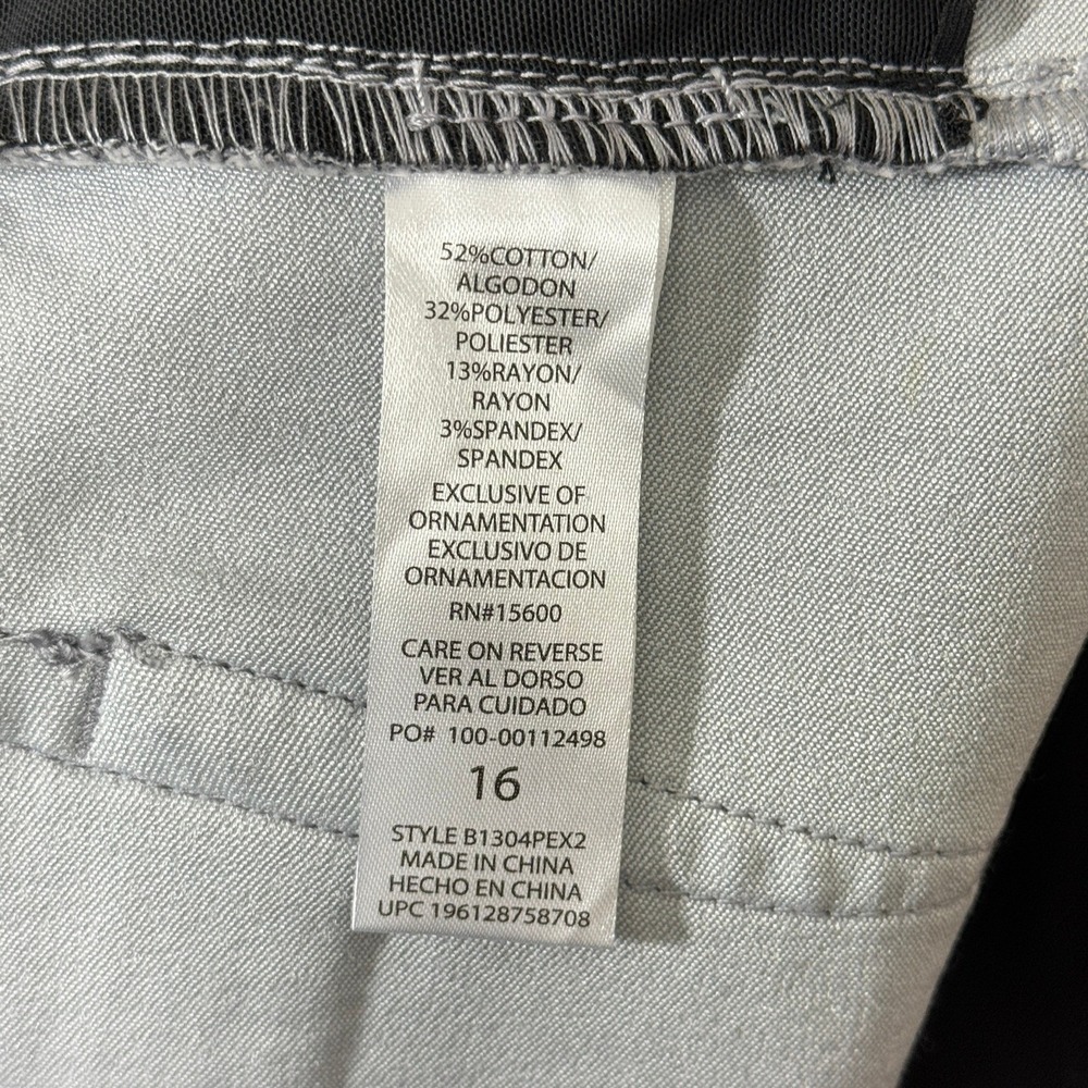 Democracy Ab-Solution Gray Pants 16 Tapered Ankle Stretch Slimming B1304PEX2 - Picture 9 of 10